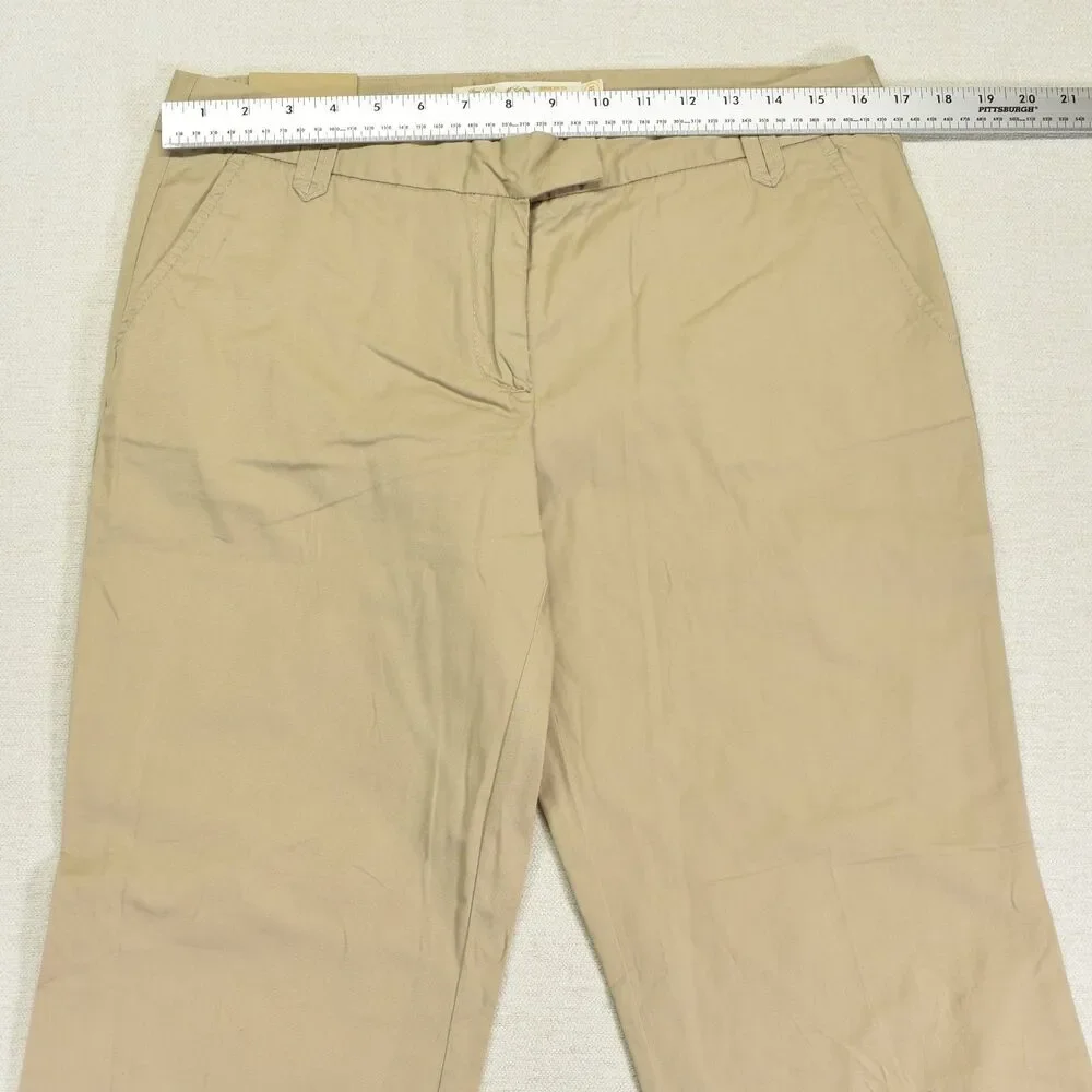 NWT J CREW Broken in Chino Pants Classic Twill Tan Khaki Womens Size 8R City Fit
